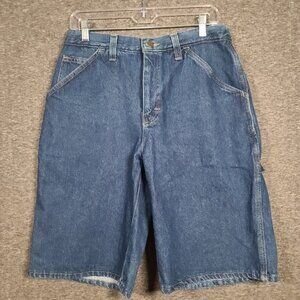 Vintage Texas Jean Men's Carpenter Shorts Blue Denim Made in the USA Size 32